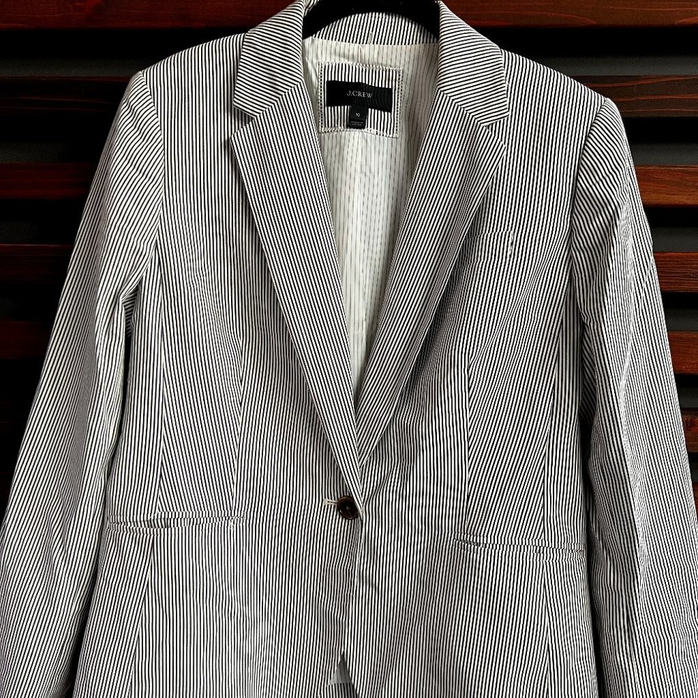 J. Crew Pinstriped Sized 10 Blazer